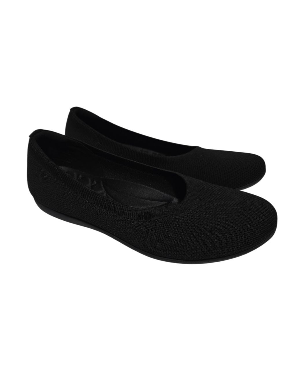 VIVAIA Claire Round-Toe Knit Ballet Flats Black Size 41.5 (US 10.5 / 11)
